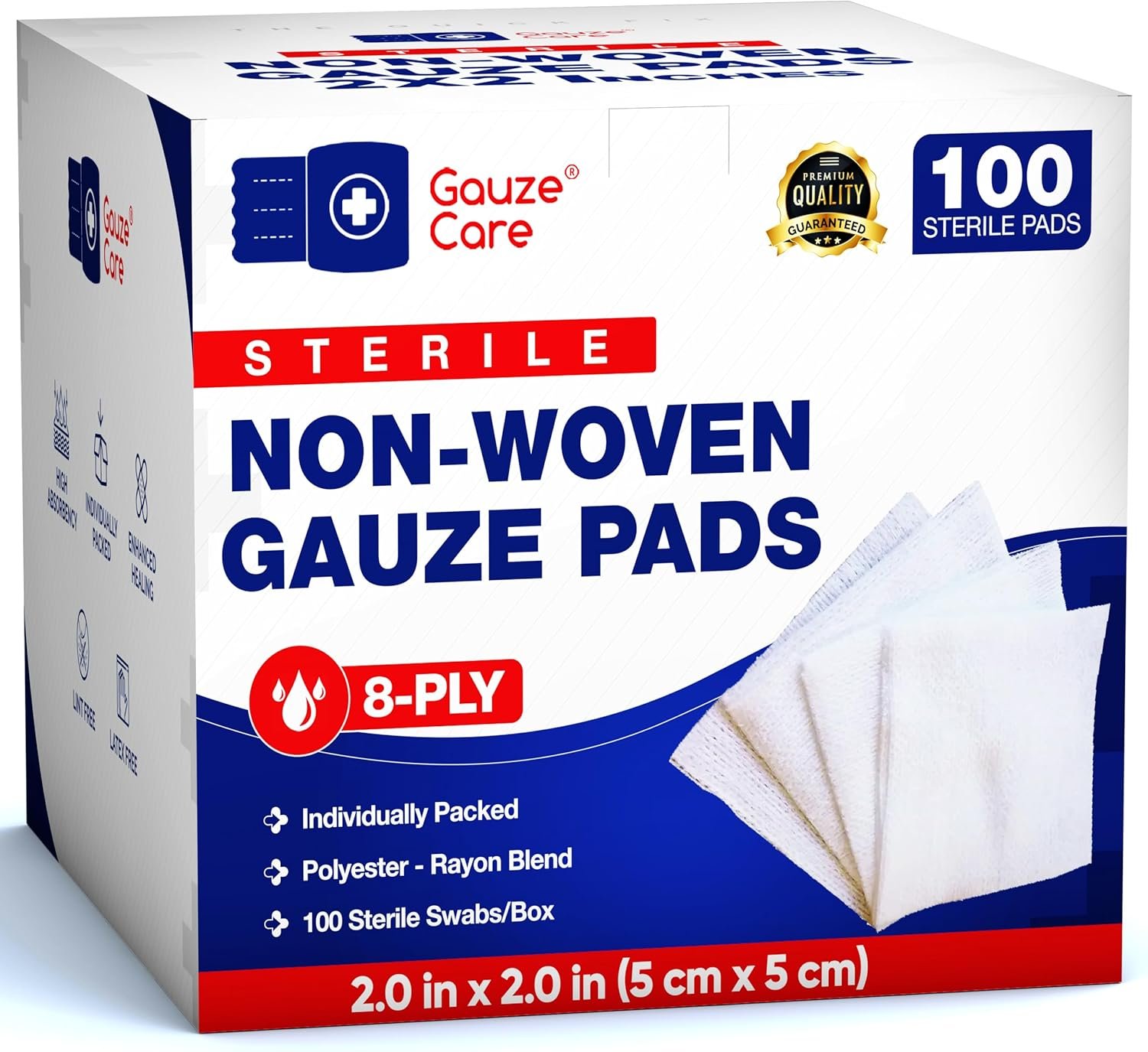 Non-Woven Sterile Gauze Pads 2×...