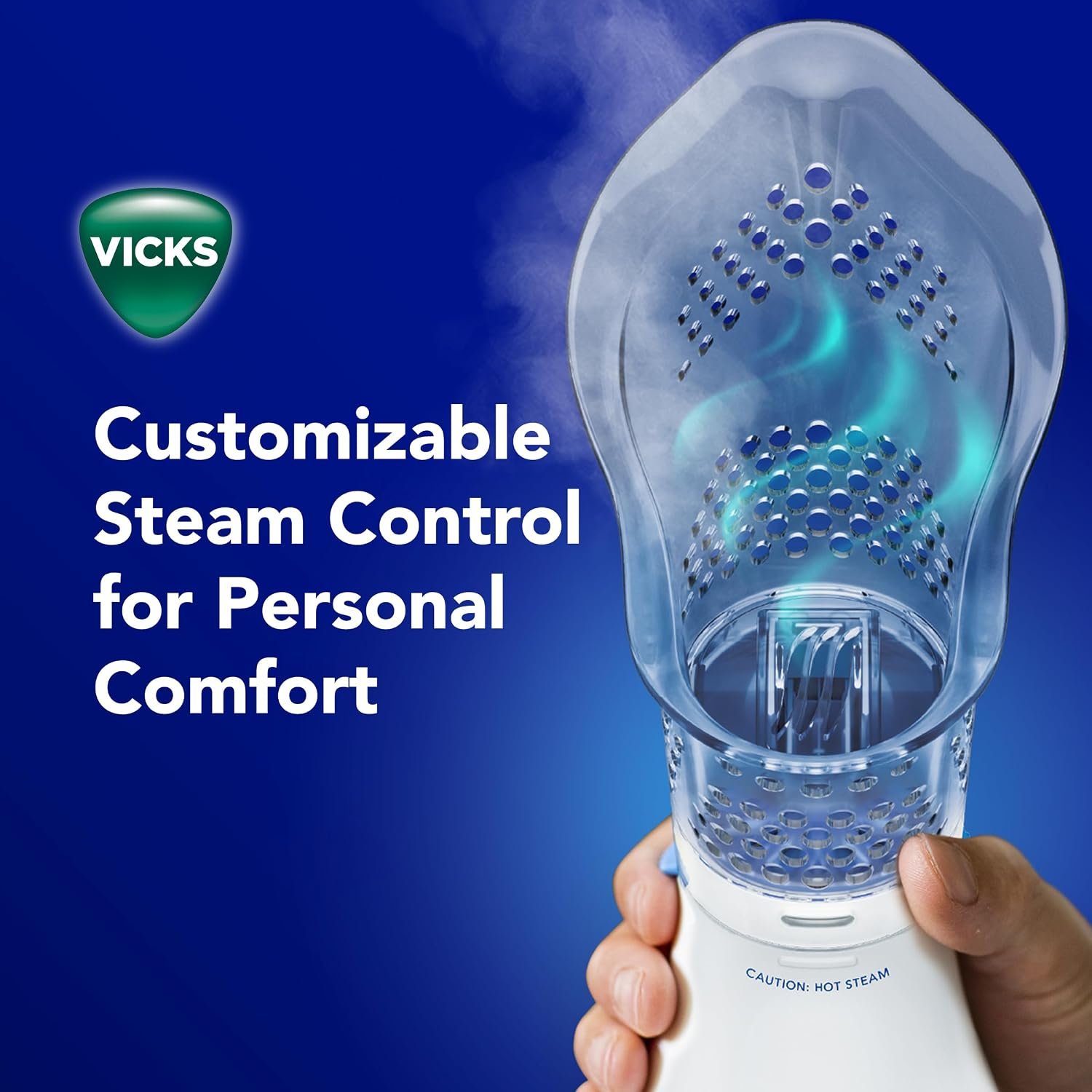 Vicks Sinus InhalerNon-Medicated Steam Inhaler for Sinus Relief, Allergies, Congestion, Vocal Steamer, Works with VapoPads (1 Included) + Vicks VapoPads Original Menthol Scent Refill Pads, 20-Pack - Image 7