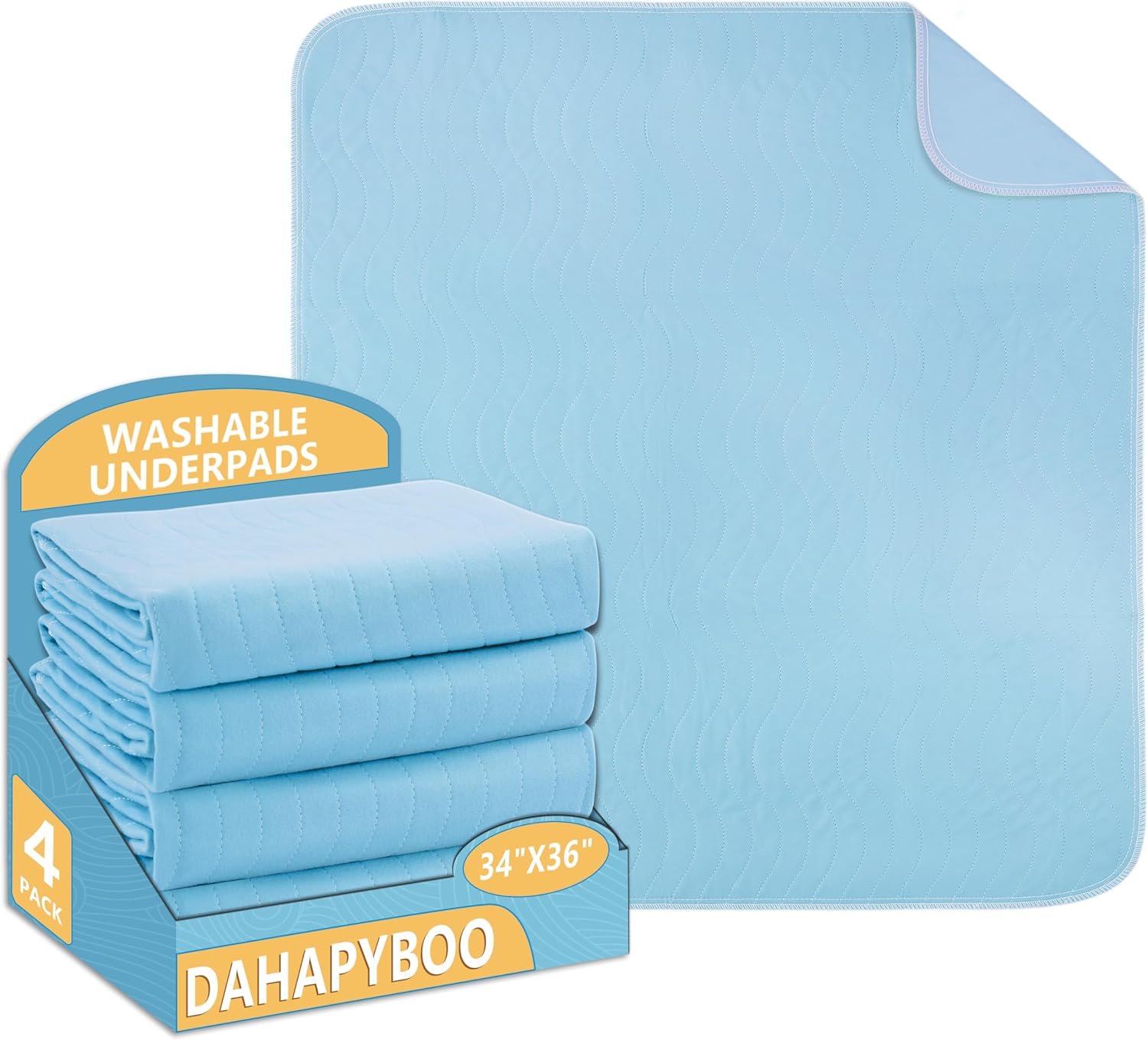 DAHAPYBOO Washable Underpads, 34”...