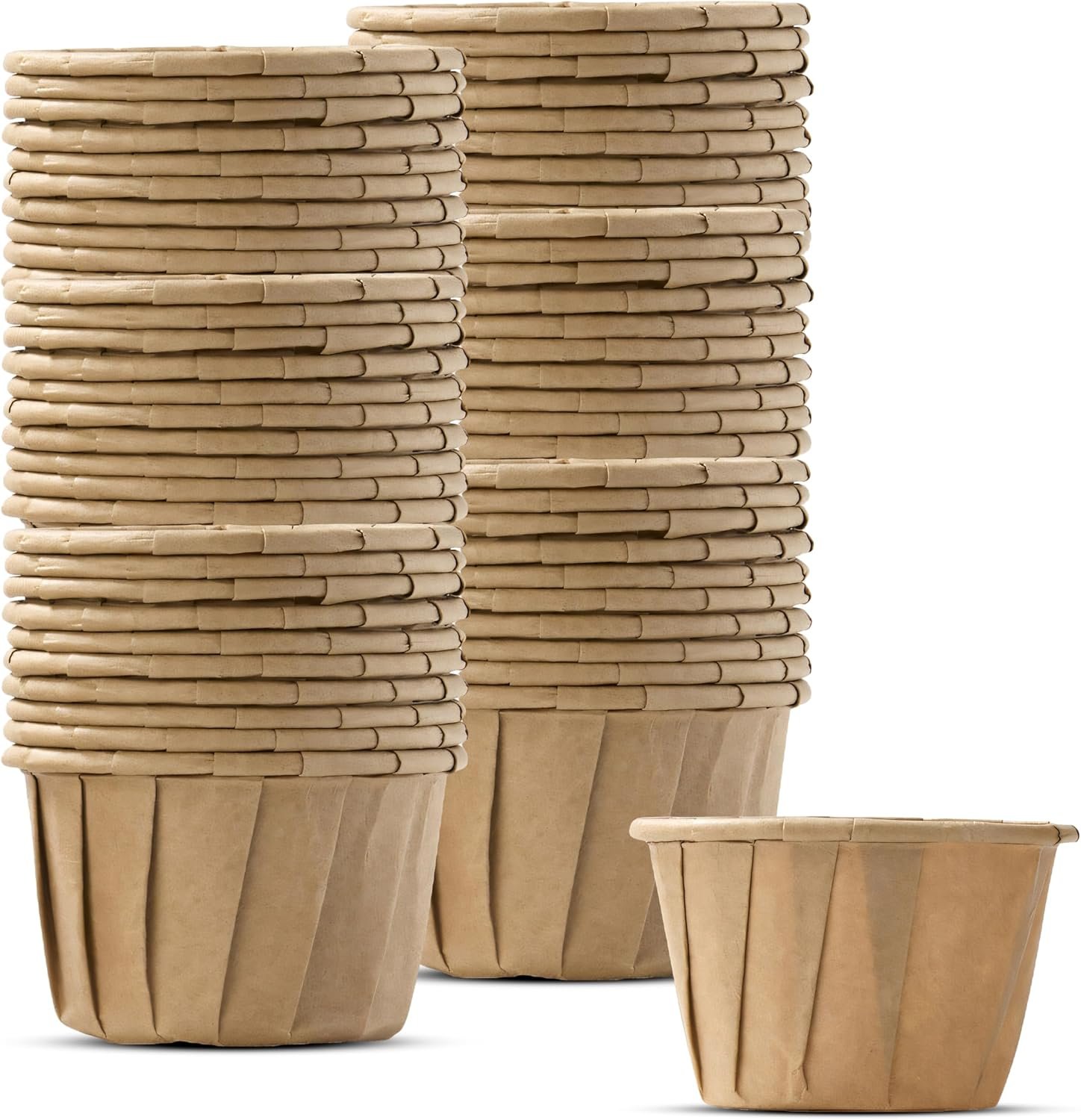 FSC® Certified 1 oz Compostable Portion Cups – Biodegradable, BPI Certified, Food Grade, Plastic-Free, Eco-Friendly Small Paper Condiment Cups for Sauce, Samples, Soufflé & Tastings – 500 Pack - Image 2