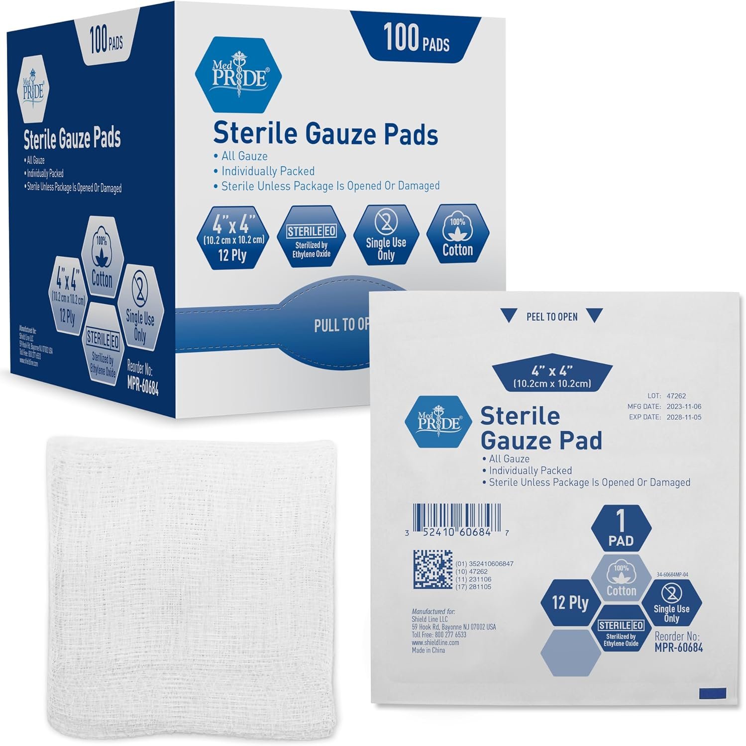 MED PRIDE Sterile Gauze Dressing Pa...