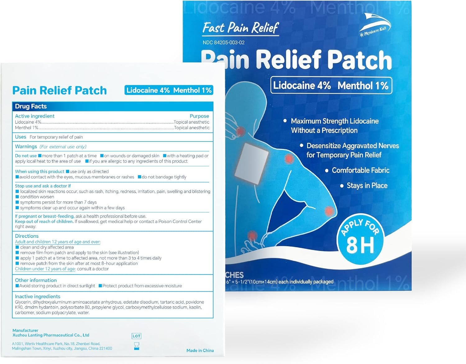 4% Lidocaine Plus 1% Menthol Pain Relief Patch for Back Ache Stiff Neck Joint Pain Muscle Soreness Topical Analgesic,15 Counts - Image 2