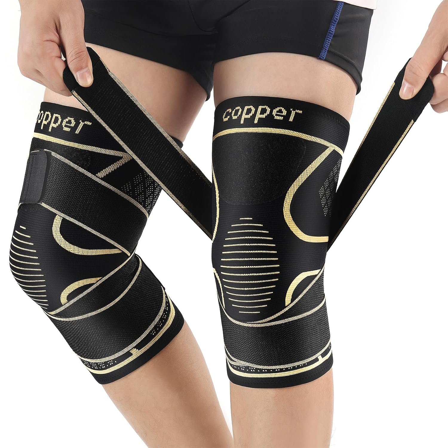 Copper Knee Support Braces with Str...