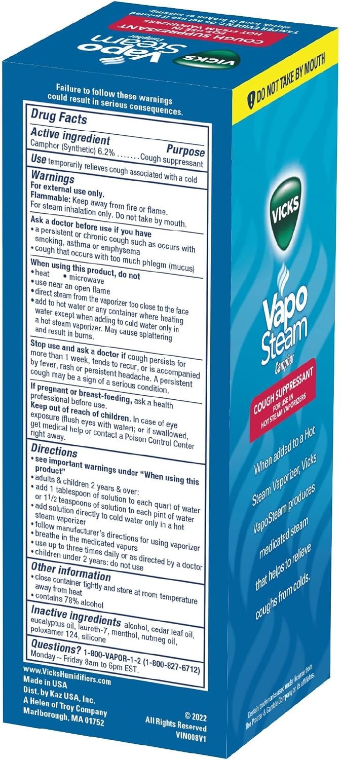 Vicks VapoPads Original Menthol Scent Refill Pads Humidifiers and Sinus Inhaler, 20-Pack VapoSteam Medicated Liquid Camphor Cough Suppressant, Compatible Humidifiers, 8 Oz - Image 2