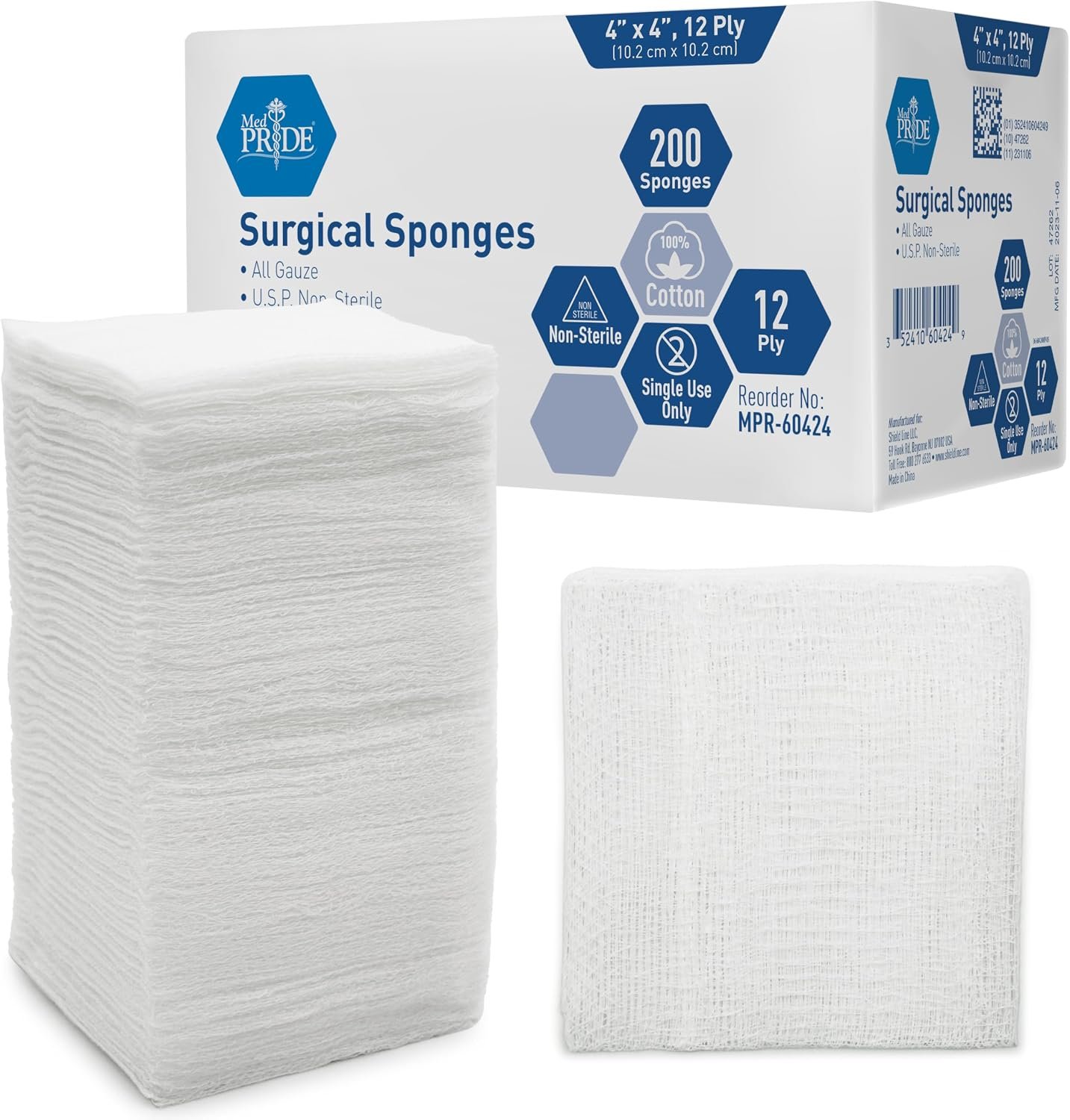 MED PRIDE Surgical Gauze Sponges, 4...