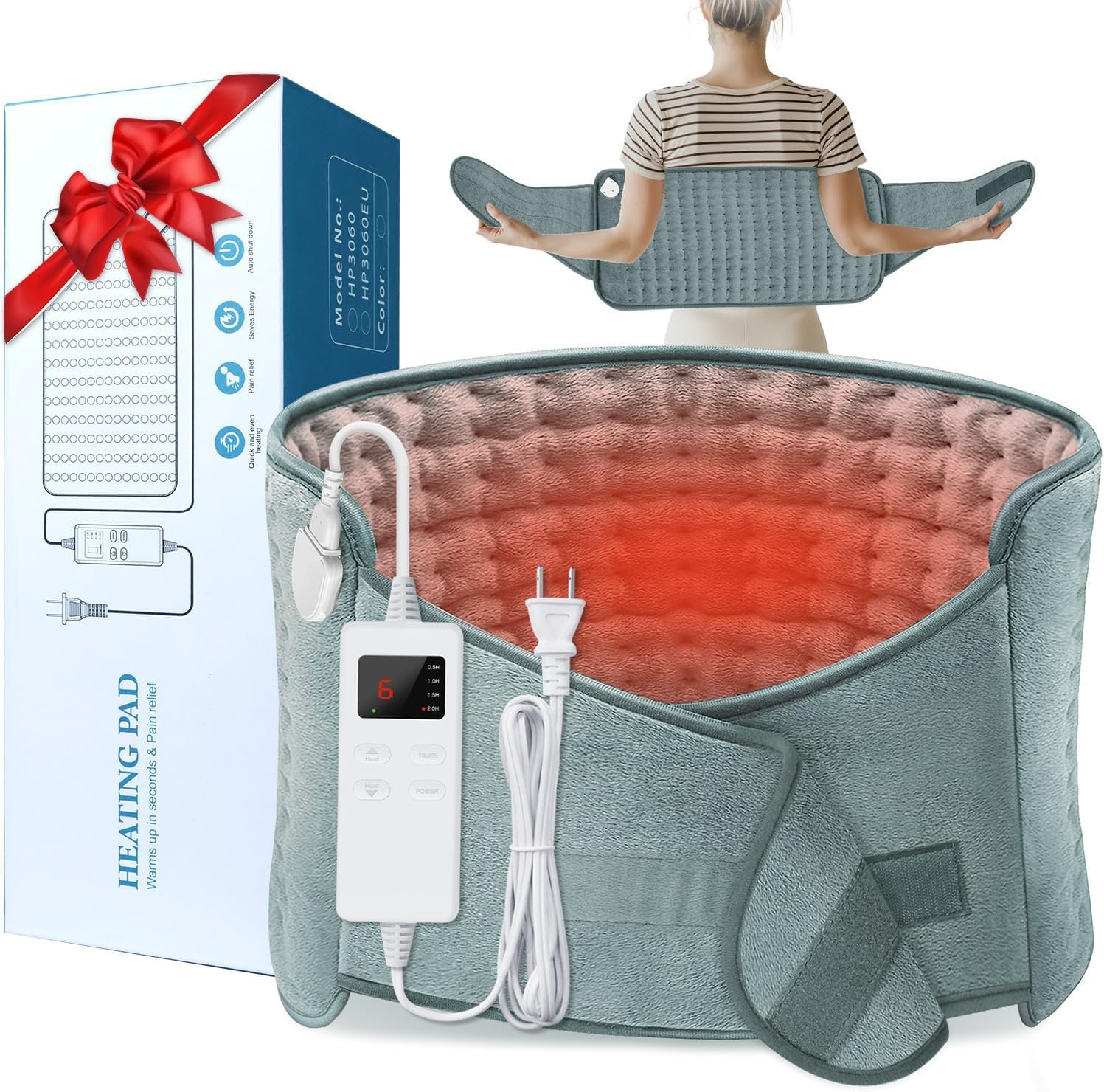 IGXHAVIZ Heating Pad with Adjustabl...