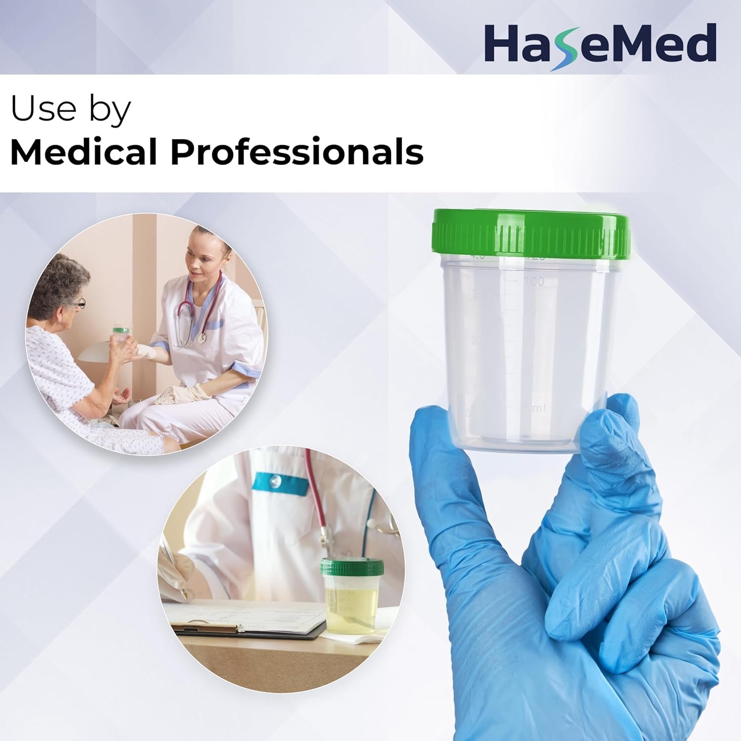 Disposable Specimen Collection Cups with Green Screw Cap – 125 ml | Leakproof Urine Sample Container with Graduated Scale for Lab, Travel, and Personal Use - 20 Pack - Image 5