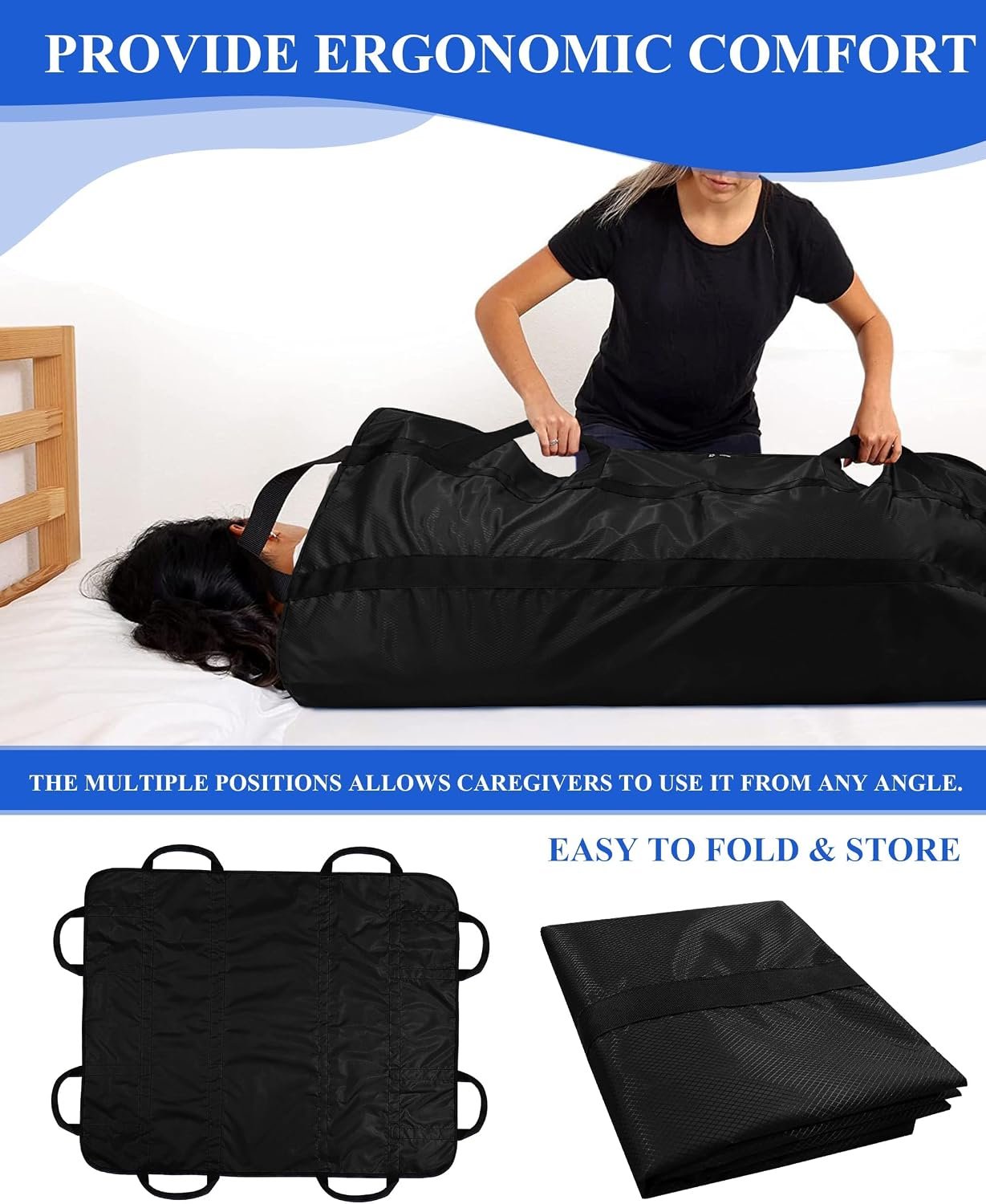 Positioning Bed Pad with Handles, Transfer Sheets for Moving - Image 5