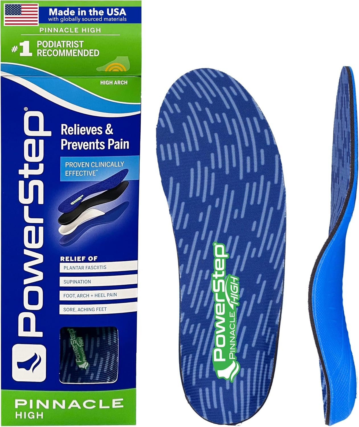 PowerStep Pinnacle High Arch Orthot...
