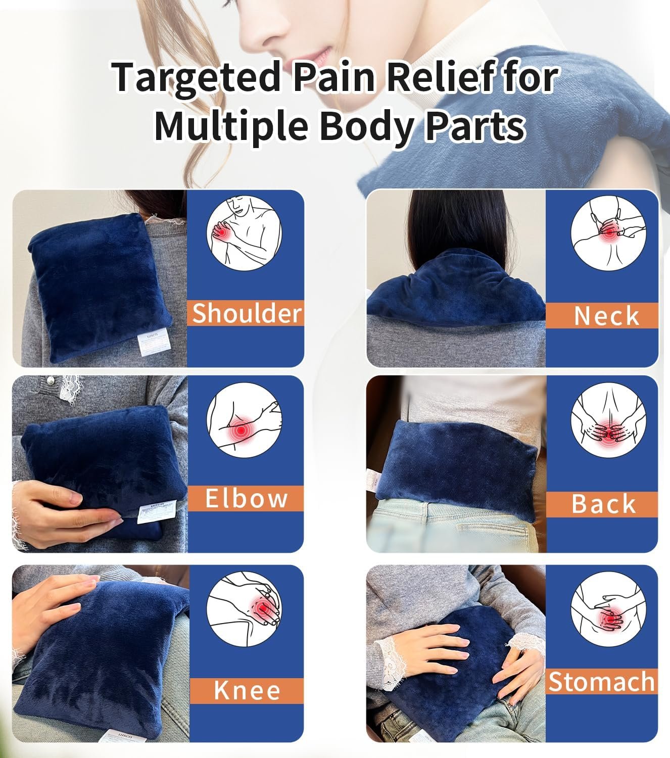 Microwavable Heating Pad with Washable Cover 13x7 Inch Flaxseed Microwave Hot Pack, Lavender Scent, Moist Warm Compress for Relaxation, Non-Electric & Portable - Image 2