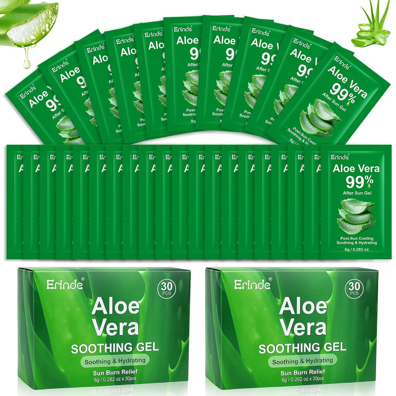 Erinde 60 Pack Travel Size Aloe Ver...