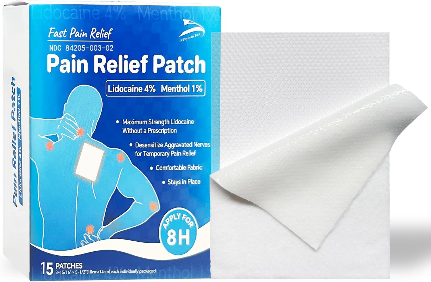 4% Lidocaine Plus 1% Menthol Pain Relief Patch for Back Ache Stiff Neck Joint Pain Muscle Soreness Topical Analgesic,15 Counts - Image 9