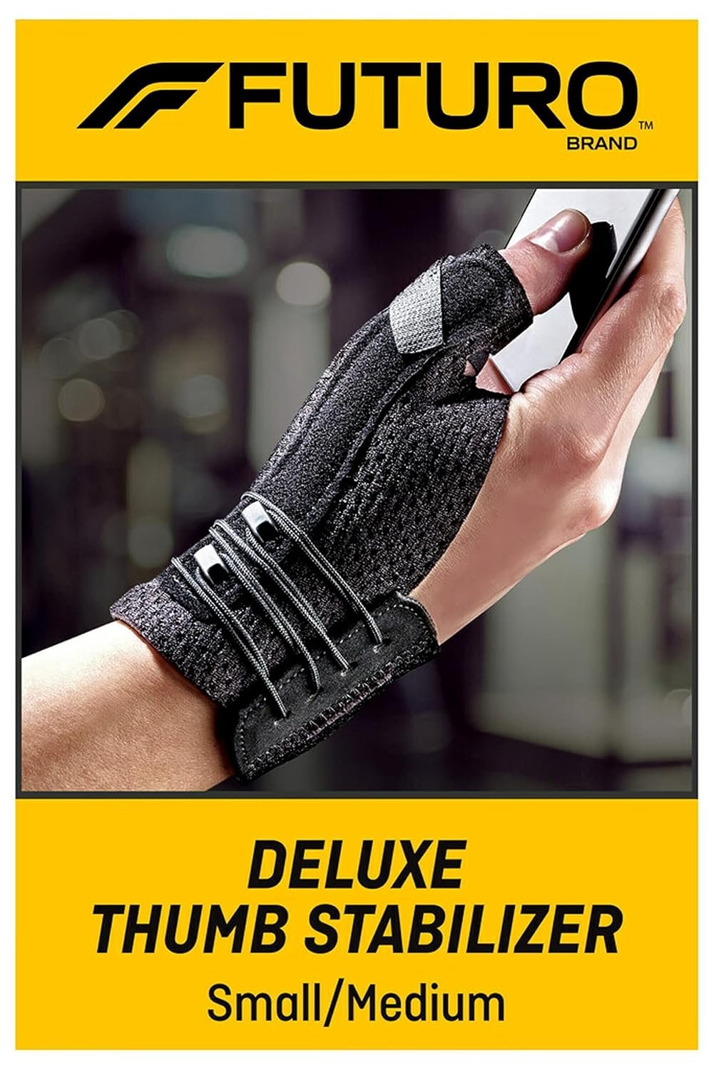 Futuro Deluxe Thumb Stabilizer, Left or Right Hand, Small/Medium Size, Adjustable, Stabilizes and Supports Sore, Weak or Injured Thumb, Soft and Breathable Materials Enhance Comfort, 1 Piece - Image 2