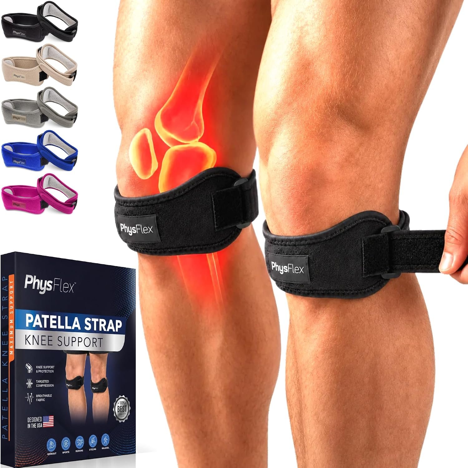 2 Pack Patellar Tendon Support Stra...