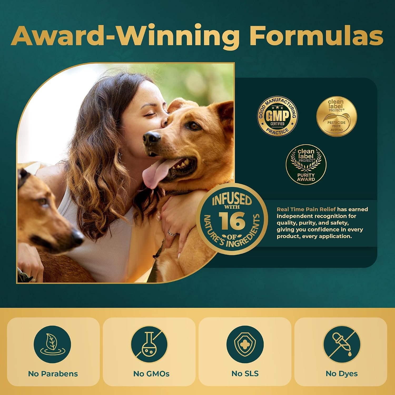 Real Time Pain Relief Pet Formula - 4oz Spray Bottle | Vet Recommended Relief for Pets | 16 Natural Ingredients Including Menthol, Aloe Vera, and Arnica | Gentle Cooling Sensation | Easy Application - Image 7