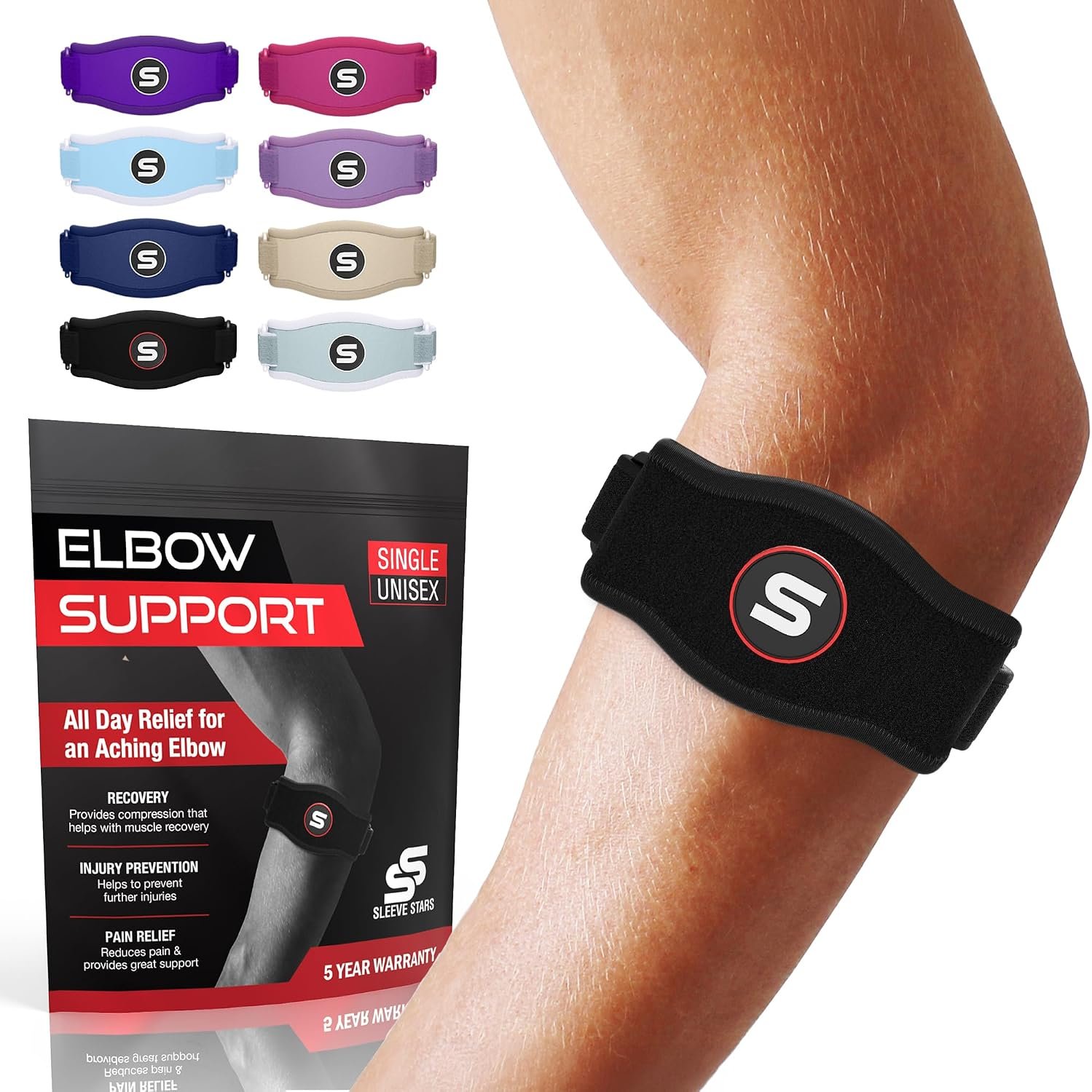 Sleeve Stars Tennis Elbow Brace for...