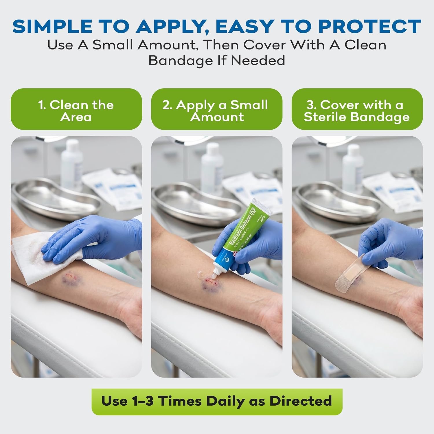 Bacitracin Antibiotic Ointment with Zinc USP - 1 oz Topical Antibiotic First Aid Ointment - Helps Prevent Infection in Minor Cuts, Scrapes, and Burns - Image 3