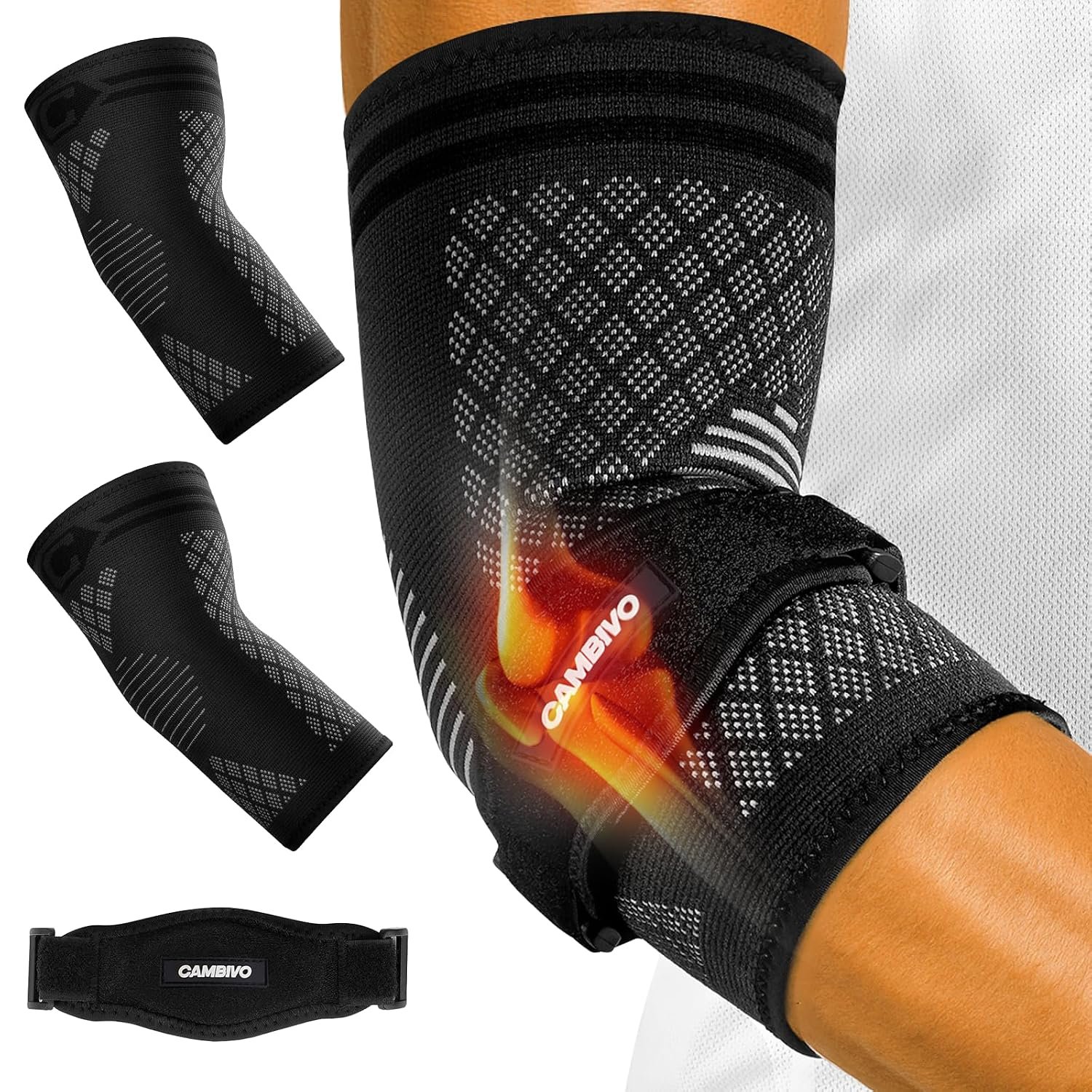 CAMBIVO 2 Elbow Sleeves and 1 Tenni...