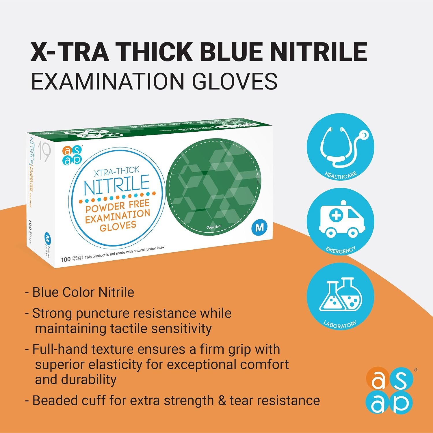 ASAP Nitrile Gloves Disposable Latex Free Exam & Medical Grade 4 Mil - Image 8
