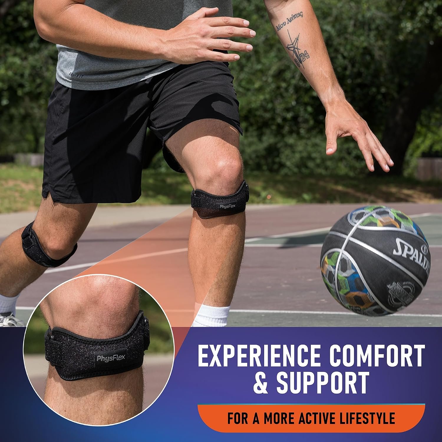 2 Pack Patellar Tendon Support Strap, Knee Brace, Knee Support, Pain Relief - Image 3