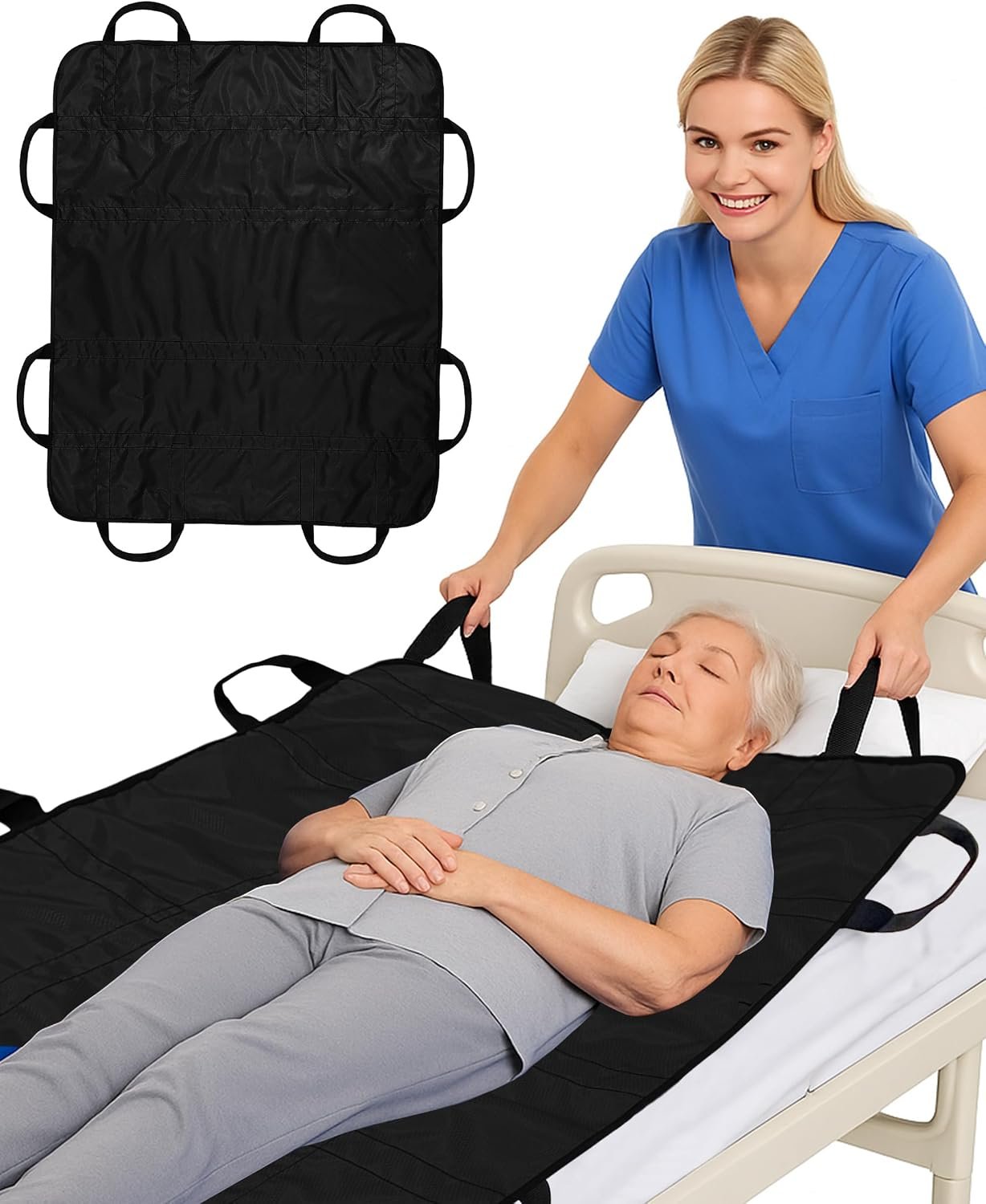 Positioning Bed Pad with Handles, T...