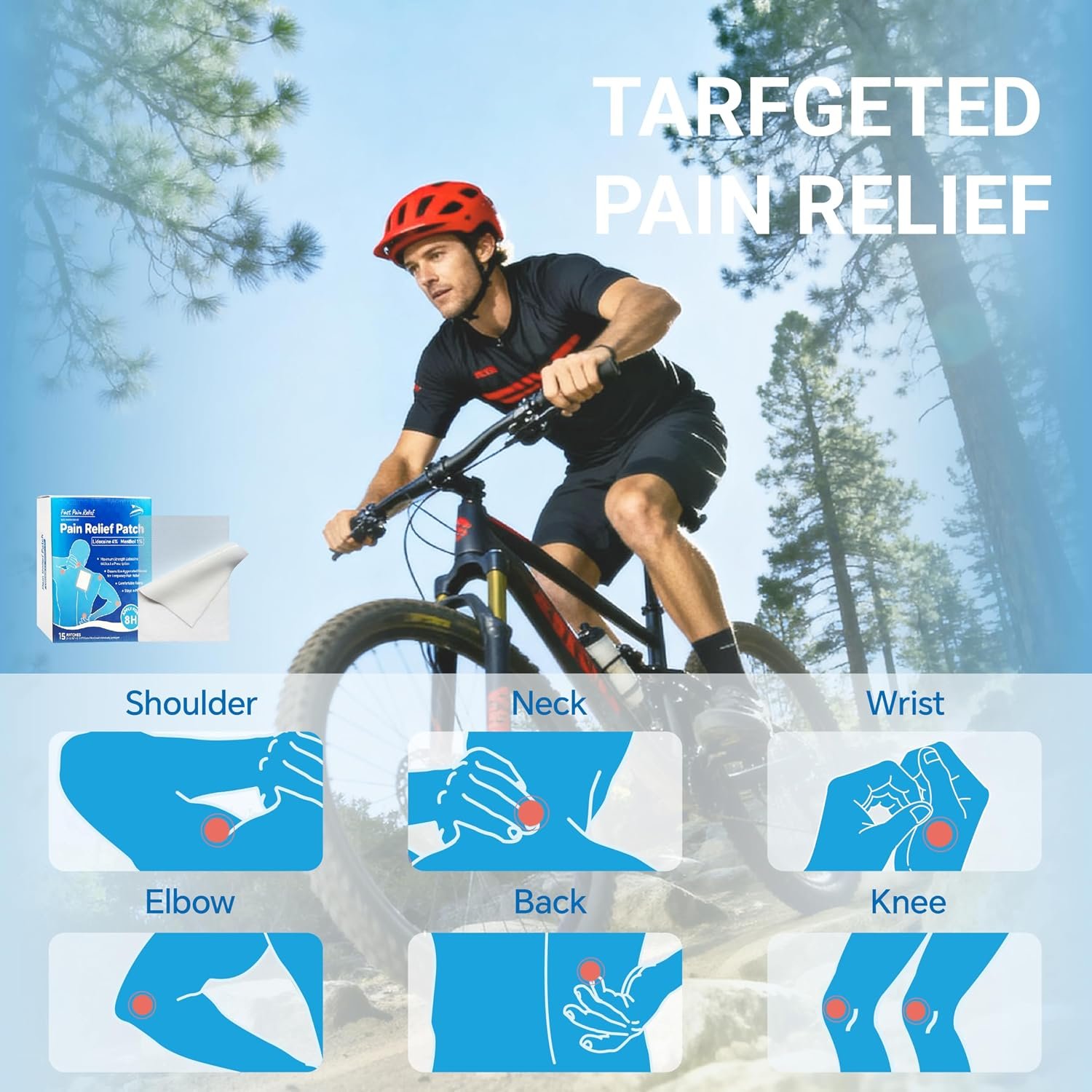 4% Lidocaine Plus 1% Menthol Pain Relief Patch for Back Ache Stiff Neck Joint Pain Muscle Soreness Topical Analgesic,15 Counts - Image 5