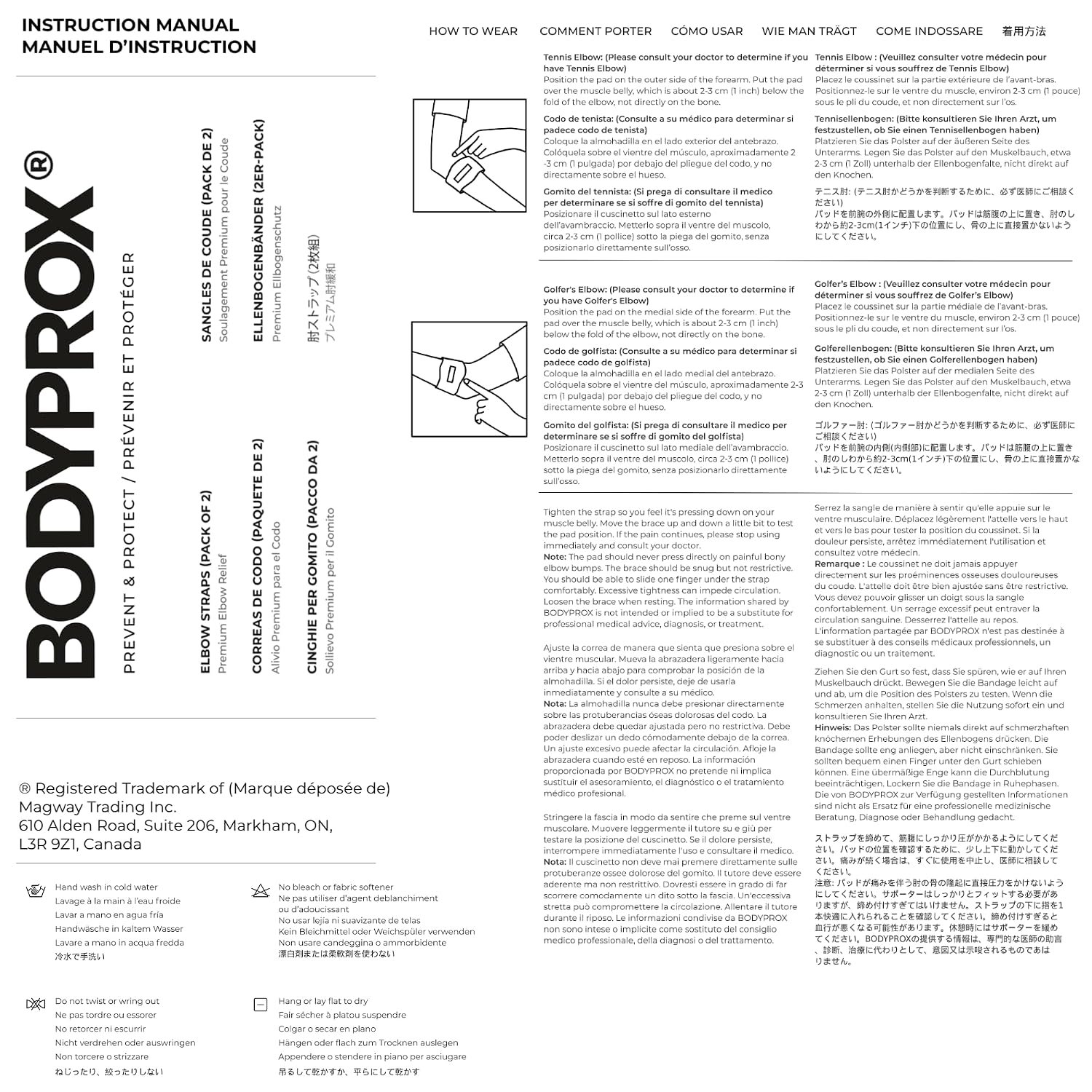 Bodyprox Elbow Brace 2 Pack for Tennis & Golfer's Elbow Pain Relief - Image 7