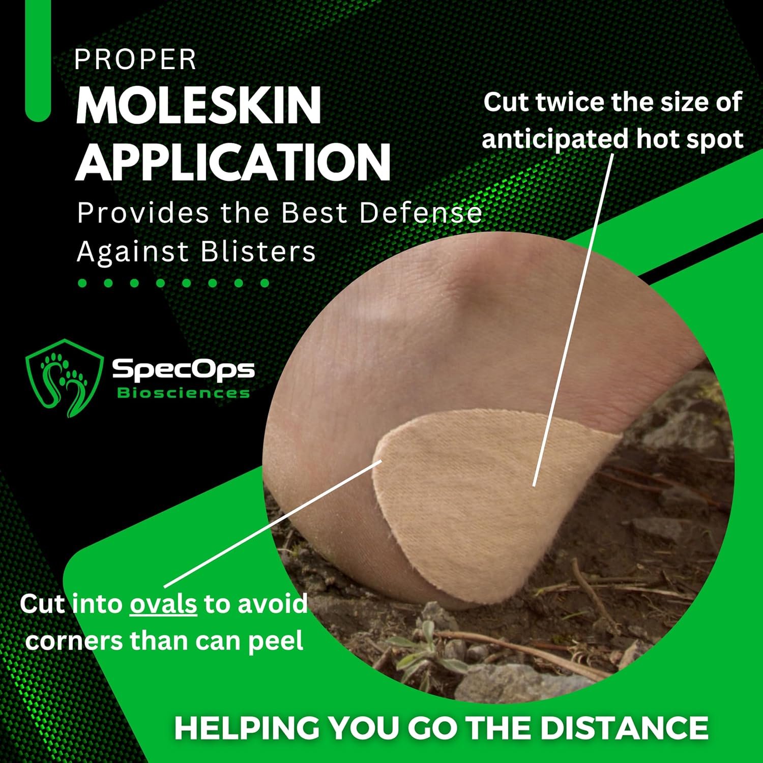 SpecOps Biosciences 2 Roll Moleskin Bundle + Hydrocolloid Blister Bandages - Image 3