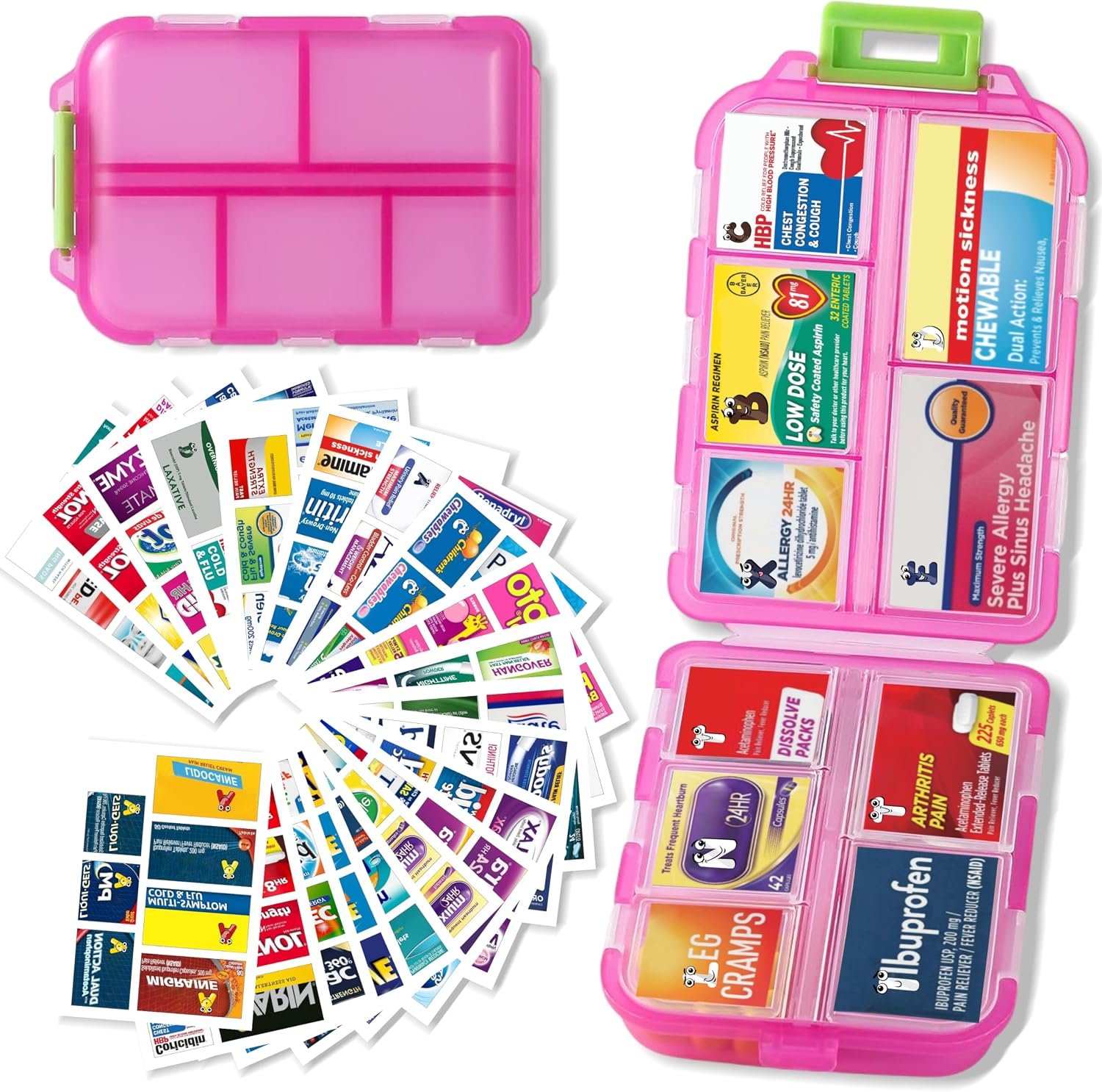 Pill Organizer with 161 Medicine La...