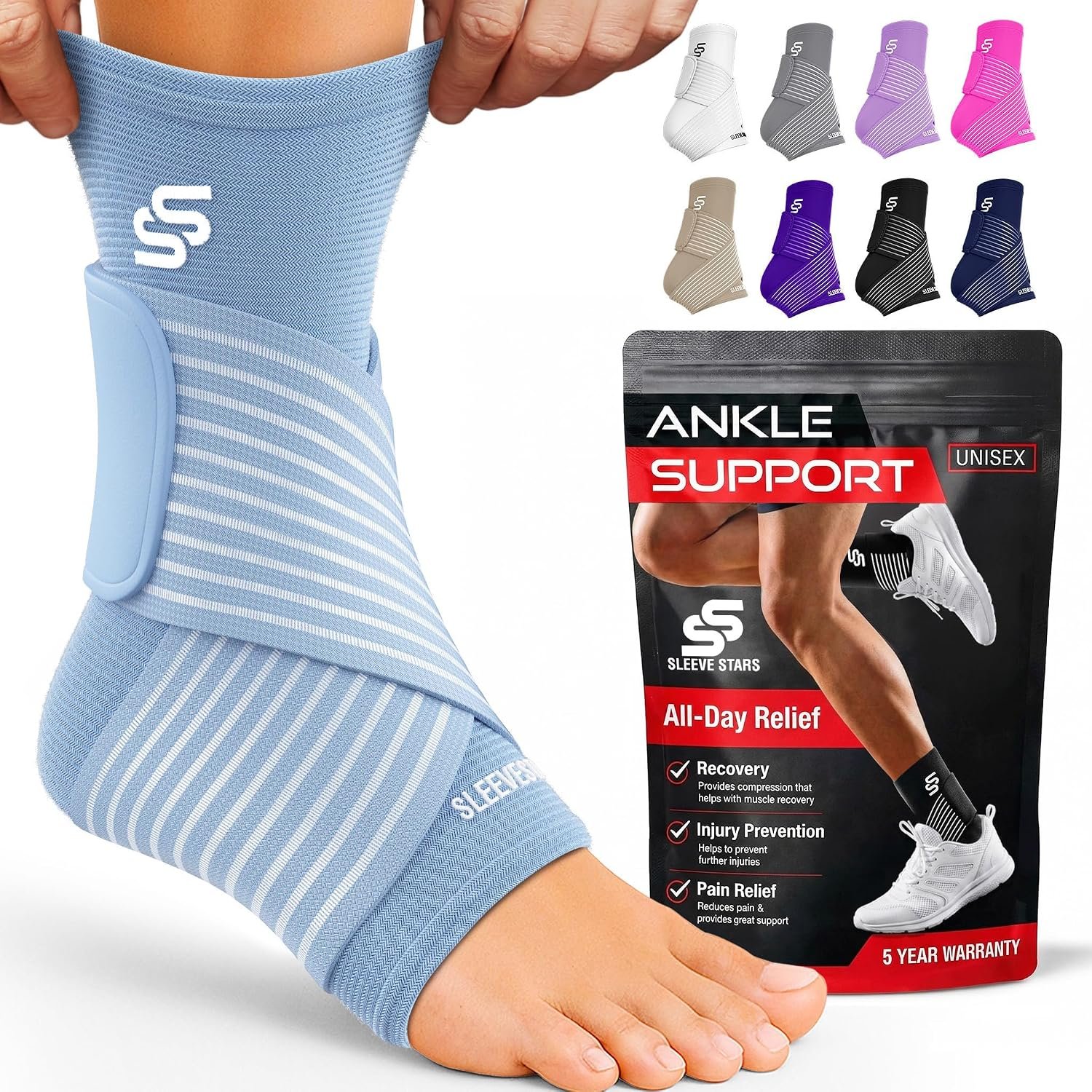 Sleeve Stars Ankle Brace for Planta...
