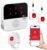 Life Alert Systems for Seniors No Monthly Fee App-Controlled, Medical Alert Systems for Seniors with 2Call Button1Waterproof Wristband 1Receiver and1-6 LED Number Display (Only Supports 2.4GHz Wi-Fi)