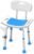 HOMLAND Shower Chair for Inside Shower with Removable Back, Aluminum Frame | Height Adjustable, Heavy Duty Bath Seat for Bathtub, Lightweight Safety Shower Stool for Seniors and Disabled