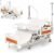Electric Hospital Bed for Home Use, Full Electric Adjustable Medical Bed with Auto Turning, Height Adjustment, Built-in Commode, Mattress, IV Pole, Overbed Table, 550 LBS Capacity