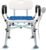 Shower Chair for Inside Shower 500lbs – Bariatric Shower Seat with Arms & Back, 6 Height Adjustment & Reinforced Crossbars for Elderly/Disabled Adults, Blue