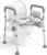 HOMLAND Toilet Seat Riser for Seniors with Adjustable Height & Width, 300lb | Padded Seat, Durable Aluminum Frame, Slip-Resistant Feet, Handicap Elevated Raised Toilet Seat for Elderly, Fit Most Toilet