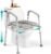 PELEGON Raised Toilet Seat with Handles (400lb) – Adjustable Height & Width Toilet Chair with Arms, Toilet Riser with Handles, Toilet Chair Over Toilet, Handicap Toilet Seat for Elderly (Grey)