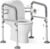 Foldable Toilet Safety Rails for Seniors, Height & Width Adjustable | Safety Frame & Toilet Handles for Elderly & Disabled, Fits Most Toilets, 350lb Capacity, Gray