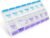 Ezy Dose Weekly (7-Day) AM/PM Pill Organizer, X-Large Case, Blue/Purple
