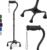HONEYBULL Quad Cane for Men & Women, Free Standing 4 Prong Cane