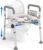 HOMLAND Toilet Seat Riser for Seniors with Adjustable Height & Width, 400lb | Padded Seat, Durable Aluminum Frame, Slip-Resistant Feet, Handicap Elevated Raised Toilet Seat for Elderly, Fit Most Toilet