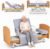 Rotating Electric Hospital Beds for Home Use, 90° Sit-to-Stand Nursing Medical Bed for Seniors and Disabled with Adjustable Height, Backrest, Leg Rest, 550 lbs Capacity, Mattress Included