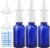 Cupohus Nasal Spray Bottle, 3 Pcs 30ML/1oz Cobalt Blue Glass Refillable Fine Mist Sprayers Atomizers, Travel Sized, Empty Nasal Sprayer with Funnels and Labels