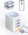 42-Day(1X) Automatic Pill Dispenser (Expandable Tray) – App & On-Device Setup by Family, LCD Display, Digital Lock, Sound & Light Alerts –Safe Medication Organizer for Dementia Seniors (3-Tray, White)