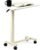 Adjustable Overbed Table with Wheels, Pneumatic Height Lift Rolling Bedside Table, Standing Desk for Home & Office Use, Ideal for Seniors & Limited Mobility(White)