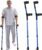 VEVOR Forearm Crutches for Adults, 11-Level Height Adjustable Walking Crutches with 4-Level Upper Cuff, Lightweight Aluminum Medical Support Crutches for Leg Injury Surgery Disabled, 1 Pair (350LBS)
