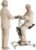 VOCIC Sit to Stand Assist Lift for Seniors, Active Standing Trainer with Split Seat, Upgraded All-Terrain Wheels for Carpet & Narrow Spaces, Widened Base for Easy Toilet Access, AY13