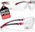 NoCry Clear Safety Glasses for Men and Women with Anti-Fog and Scratch Resistant Wrap Around Lenses, Adjustable Temples and Nose Pads — ANSI Z87 Certified Protective Eyewear with 100% UV Shielding