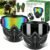 2026 Upgraded Grass Cutting Mask, Anti-Fog Detachable Full Face Goggle Mask, Windproof Grass Cutting Goggles for Mowing Grass, Dust (Colorful+Grey)