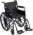 Drive Medical Silver Sport 1 Folding Transport Wheelchair, Black | Lightweight Folding Wheelchair Features Full Armrests and Removable Swing-Away Footrests for Easy Mobility