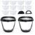 2 Pack Plastic Face Shield, Full Safety Face Protection Equipment with for Unisex and Adult, Reusable No Fogging Transparent Face Shield with Adjustable band, High-Definition Black